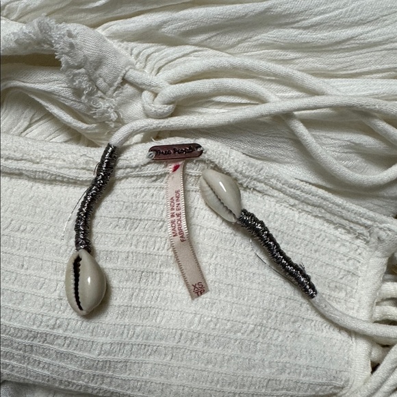 Free People Coconuts All Day Macrame Asymmetrical Hem Maxi Boho Beach Dress XS - Picture 12 of 13